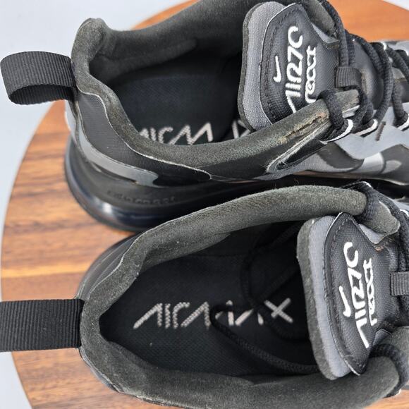 Nike Air Max 270 React Shoes Mens 8 Black Gray Lace Up Running Athletic Sneakers main image 9